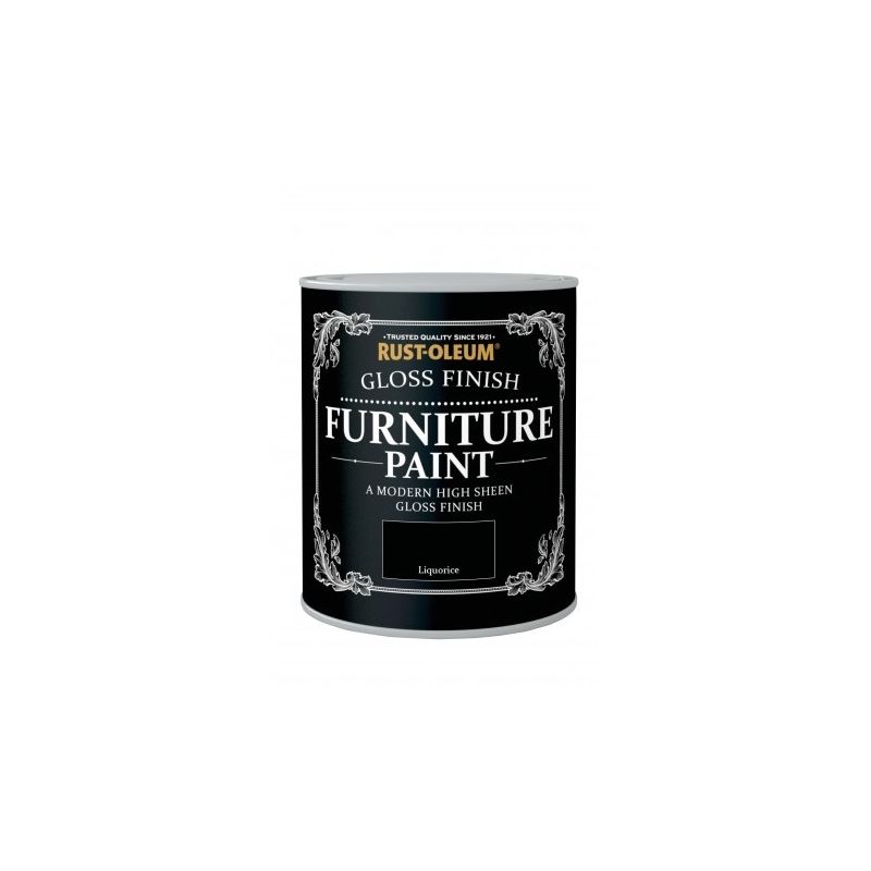 Rust-oleum - Gloss Furniture Paint - Liquorice - 750ML