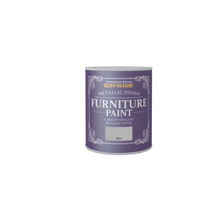 Rust-Oleum Metallic Furniture Paint Silver 750ML