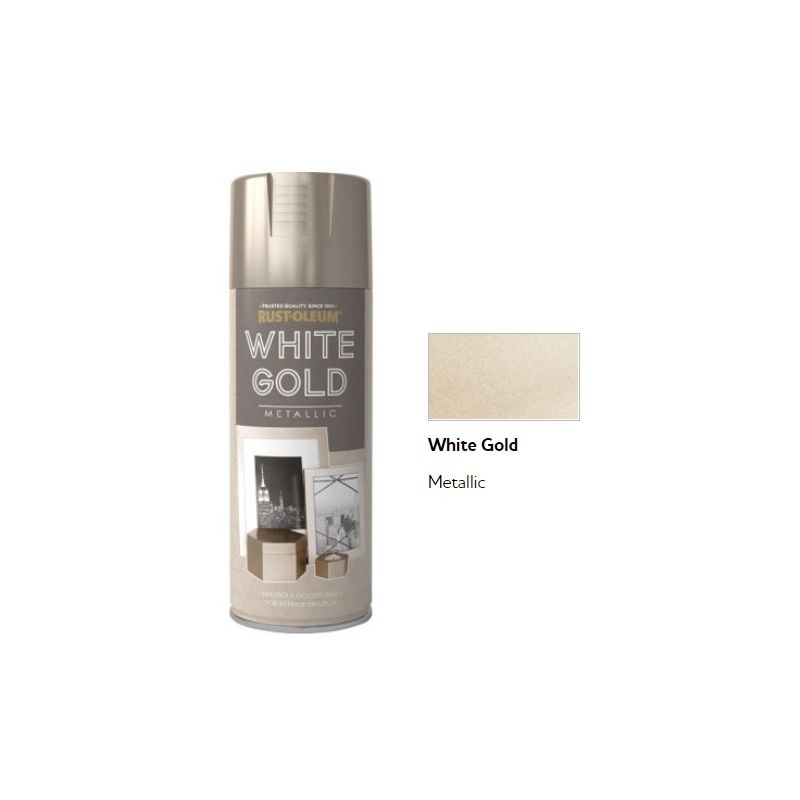 Rust-Oleum Metallic Finish Spray Paint - 400ml - White Gold