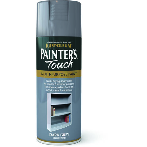 Rust-Oleum Painter’s Touch Spray Paint 400ml Gloss - Dark Grey