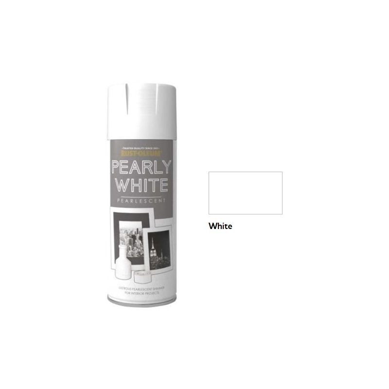 Rust-oleum - Pearlescent Spray Aerosol Paint - 400ml - Pearly White - White