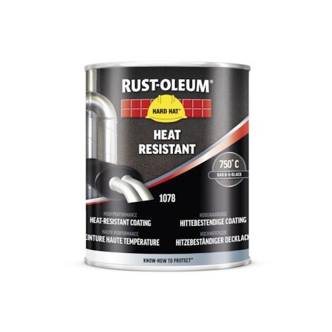 Rust-Oleum – Peinture haute température 750°C – Antirouille pour métal – 750 mL – Protection jusqu'à 650°C – Application sur surfaces acier