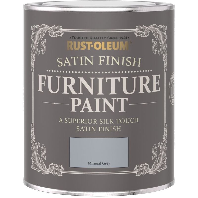 Rust-Oleum Satin Furniture Paint - Mineral Grey - 750ML