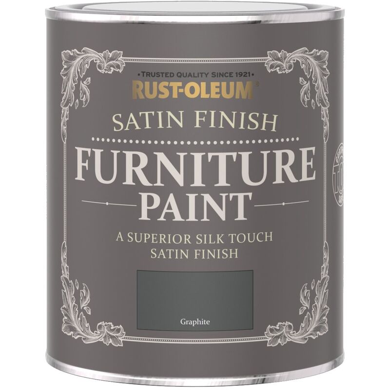 Rust-oleum - Satin Furniture Paint - Graphite - 750ML - Graphite