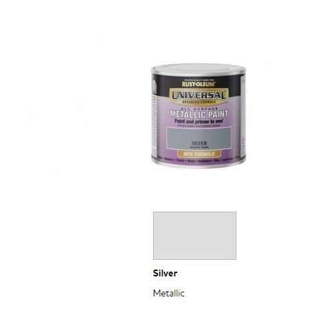 Rust-Oleum Universal All Surface Brush on Metallic Paint - Silver - 250ml