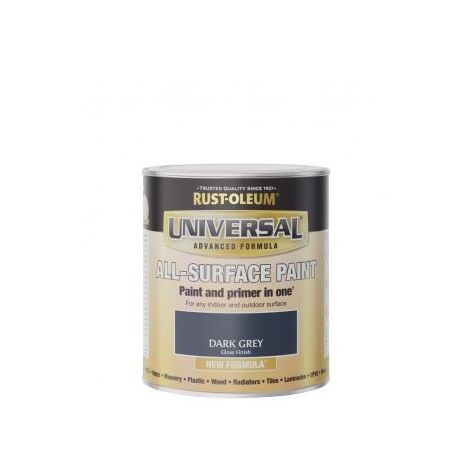 Rust-Oleum Universal All Surface Brush on Paint - Gloss - Dark Grey - 250ml