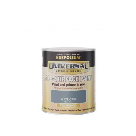 Rust-Oleum Universal All Surface Brush on Paint - Gloss - Slate Grey - 250ml
