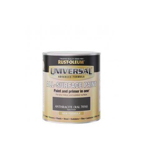 Rust-Oleum Universal All Surface Brush on Paint - Satin - Anthracite 7016- 250ml
