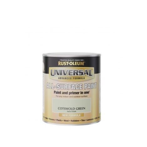 Rust-Oleum Universal All Surface Brush on Paint - Satin - Cotswold Green - 250ml