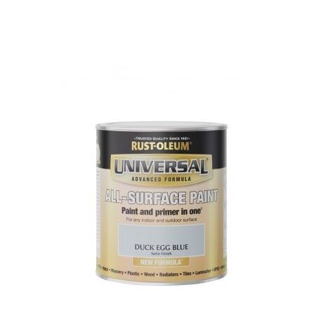 Rust-Oleum Universal All Surface Brush on Paint - Satin - Duck Egg Blue - 750ml