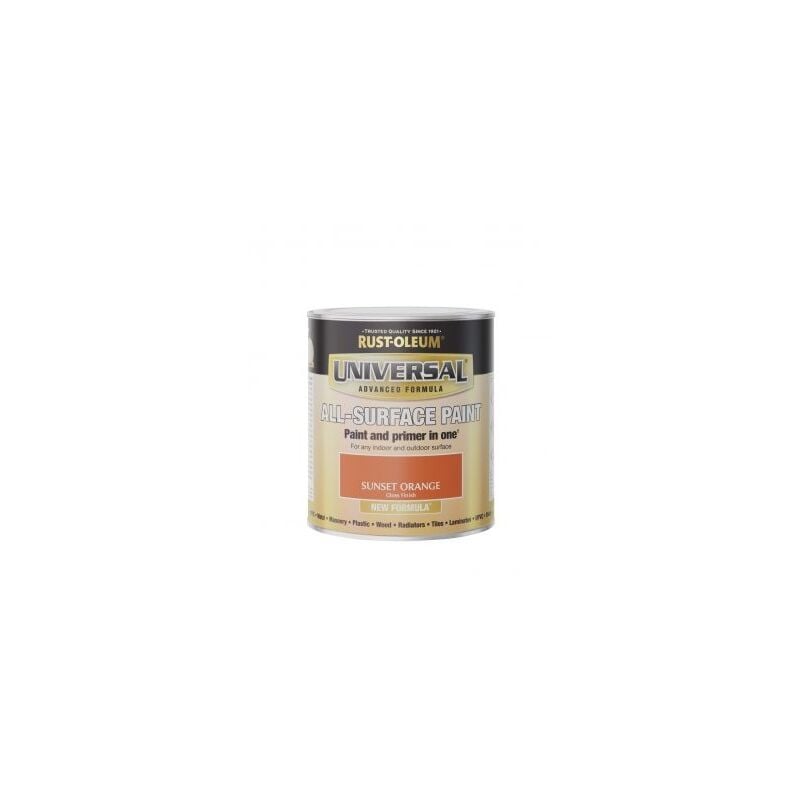 Rust-oleum - Universal All Surface Brush on Paint - Gloss - Sunset Orange - 250ml - Sunset Orange