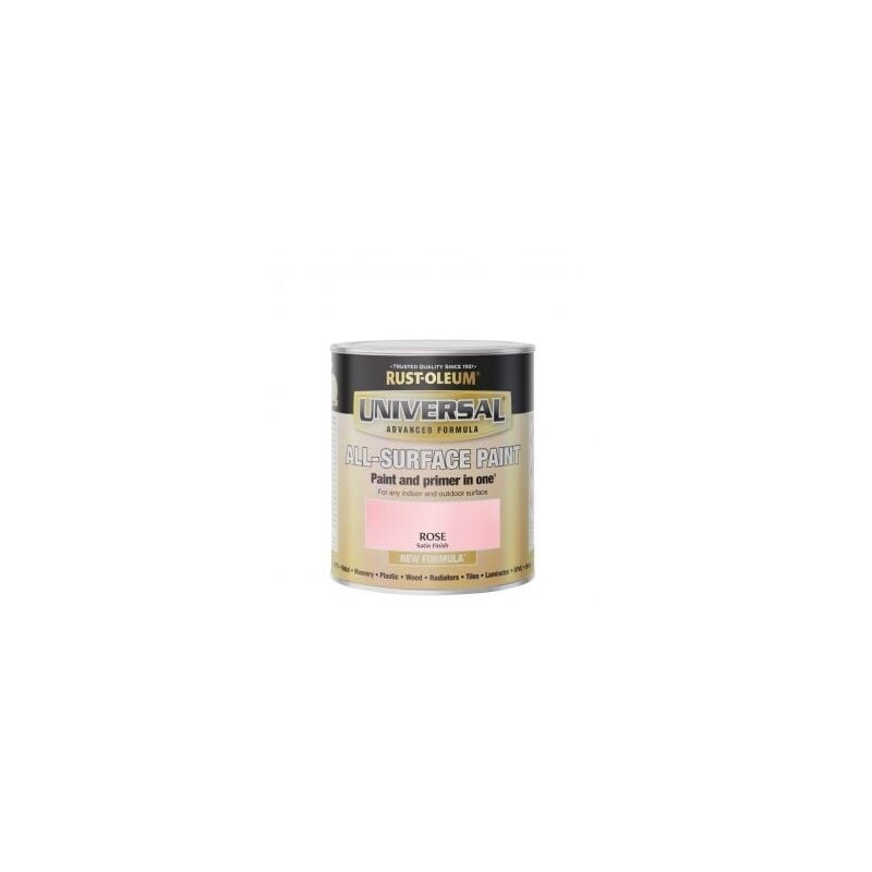 Rust-oleum - Universal All Surface Brush on Paint - Satin - Rose - 750ml - Rose