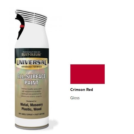 Rust-Oleum Universal All Surface Spray Paint - Gloss - Crimson Red - 400ml