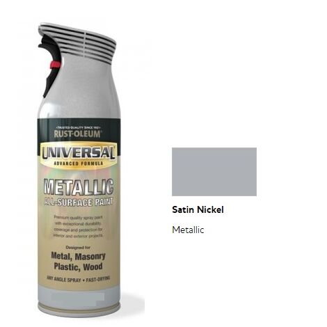 Rust-Oleum Universal All Surface Spray Paint - Metallic - Satin Nickel - 400ml