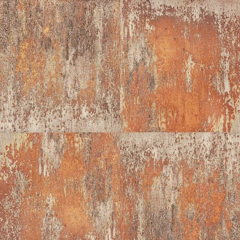 Rusted Panel Effect Wallpaper As Creation Orange Industrial Paste The Wall Vinyl