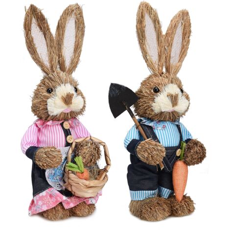 Rustic Easter Home Decor - Bunny Figurine Party Supplies