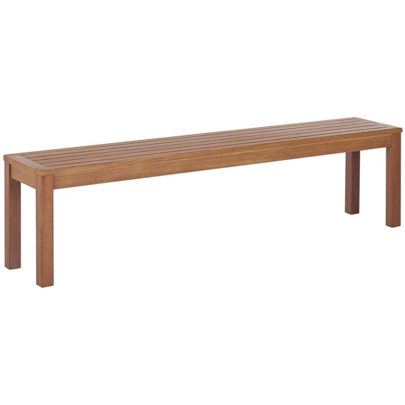 Beliani - Rustic Garden Bench Solid Eucalyptus Wood 170 Cm Indoor Outdoor Natural Monsano