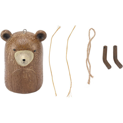 Rustic Hanging Animal Wind Chimes Resin Hand Made Natural Garden Decoration for Gardens Backyards Trees Yards C Raccoon