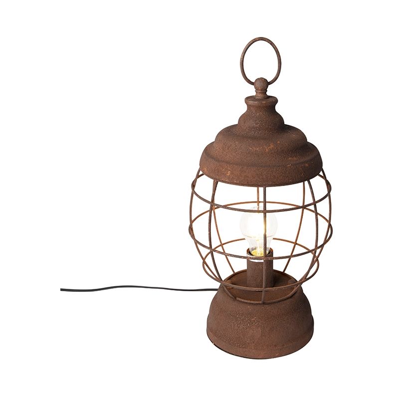 Rustic table lamp rust - Lentera