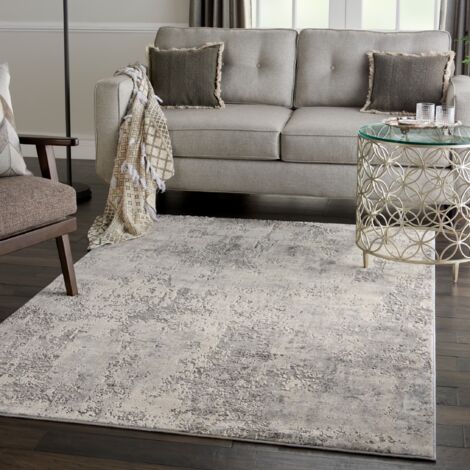 NOURISON Rustic Textures RUS07 Grey Beige 120cm x 180cm Rectangle