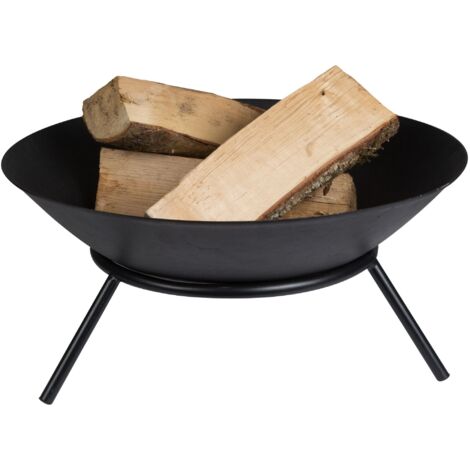 Rustikale Dreibein Feuerschale aus Gusseisen, schwarz, Ø 56cm, Höhe 26cm