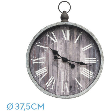 Rustikale Samt-Wanduhr 44x37,5x6cm retro Zeiger
