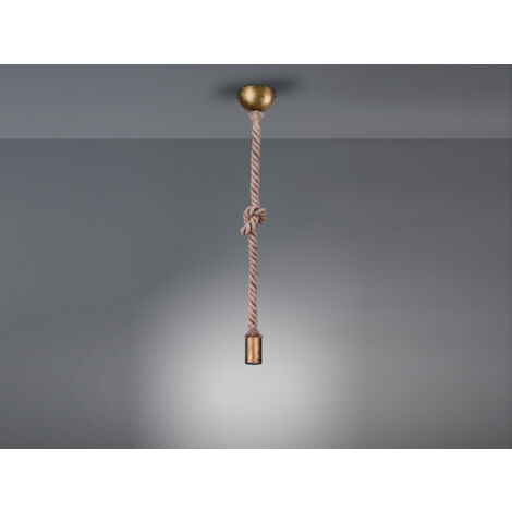 Rustikales Schnurpendel ROPE aus Hanfseil mit Knoten, Höhe 150cm