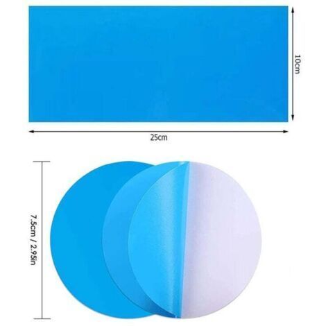 Rustine pour Piscine, Piscine Patch De Réparation,20 Pièces Kit de Réparation de Patch,Rustine Piscine Correctifs Auto-adhésives Rustine,Auto-adhésifs en PVC pour Piscine Piscine Jacuzzi-Bleu