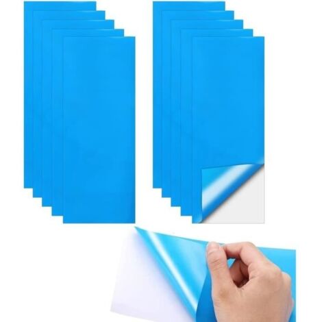 Rustine pour Piscine,10 Rustines de Réparation Autocollantes pour Piscine, Kit de Réparation en PVC pour Réparation de Bateau