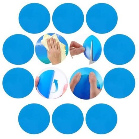 Rustines pour Piscine, 20 Pièces, Kit de Réparation, Patchs Auto-Adhésifs, Correctifs pour Piscine.