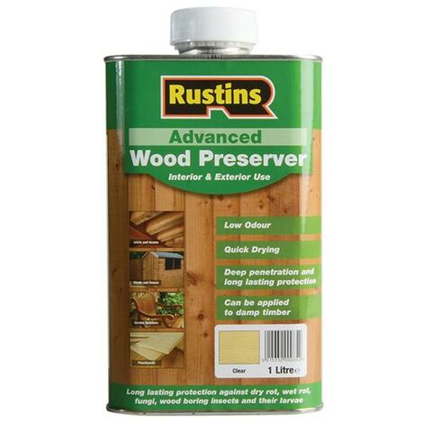 Rustins Advanced Wood Preserver Clear 1 Litre
