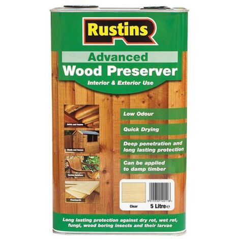 Rustins   Advanced Wood Preserver Clear 5 litre