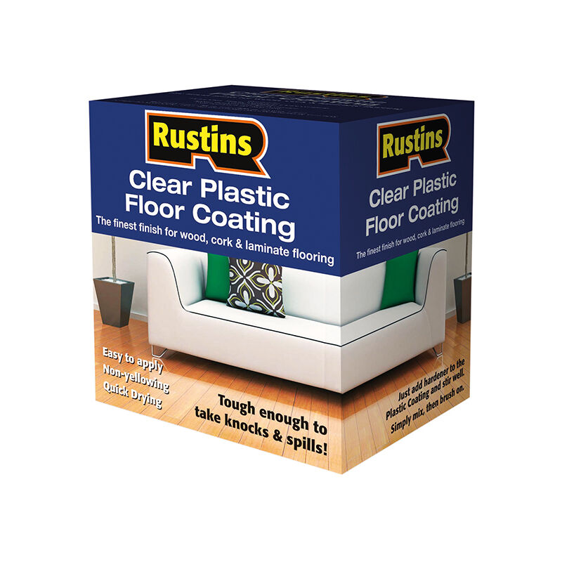 PCFK4000 Clear Plastic Floor Coating Kit Gloss 4 litre RUSPFCFK4L - Rustins
