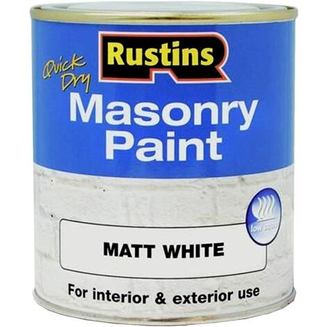 Rustins Masonry Paint White 250ml