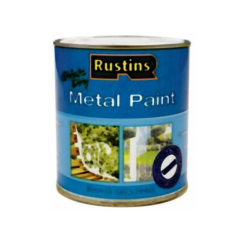 Rustins Quick Dry Metal Paint Smooth Satin White 500ml