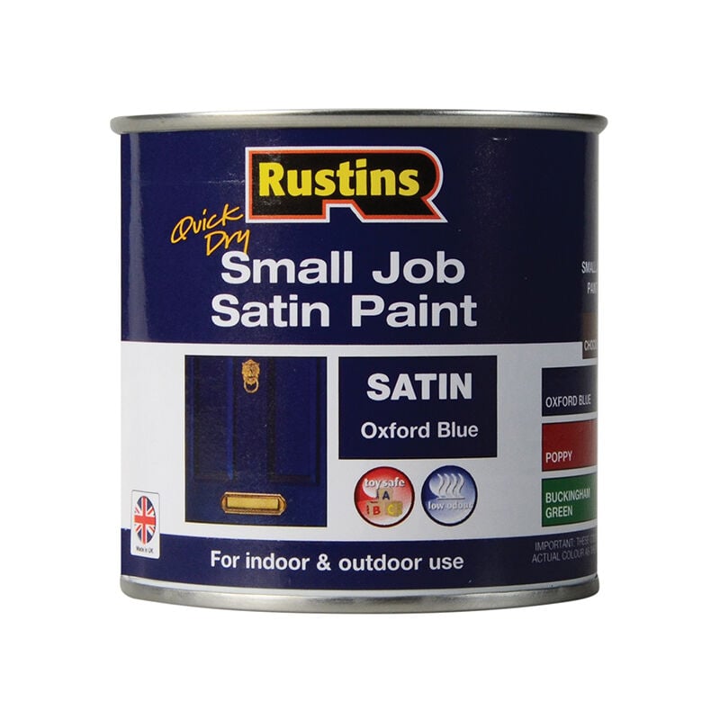 SPOBW250 Quick Dry Small Job Satin Paint Oxford Blue 250ml russjpsoxbqd - Rustins