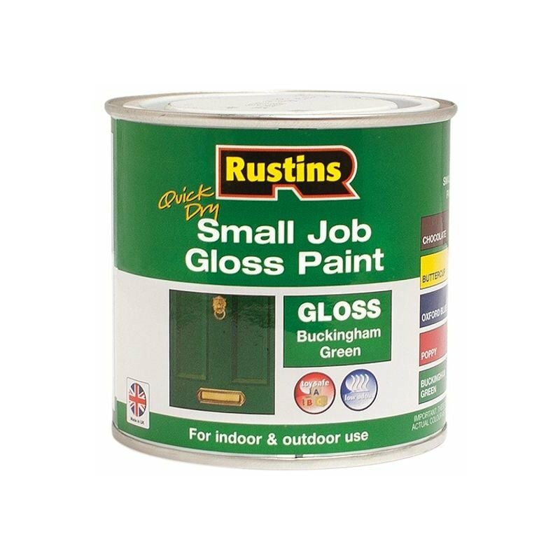 Rustins - Quick Dry Small Job Gloss Paint Buckingham Green 250ml russjpbgqd - Green