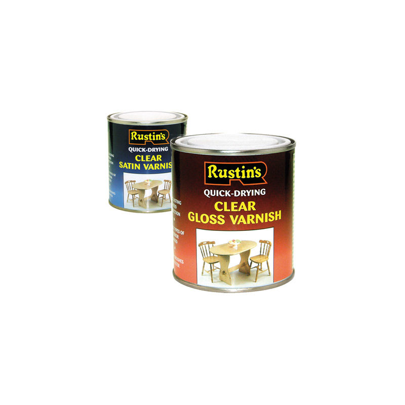 Rustins Quick Dry Varnish Satin Clear 250ml 386826