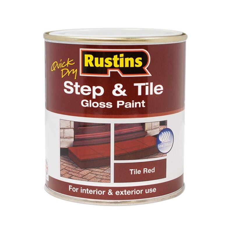 Rustins Quick Dry Step & Tile Paint Gloss Red 500ml RUSSTP500Q