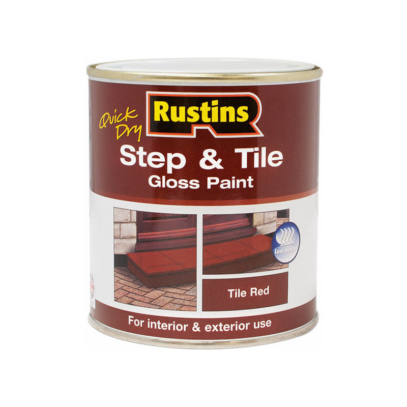 Rustins STRD2500 Step & Tile Paint Gloss Red 2.5 Litre