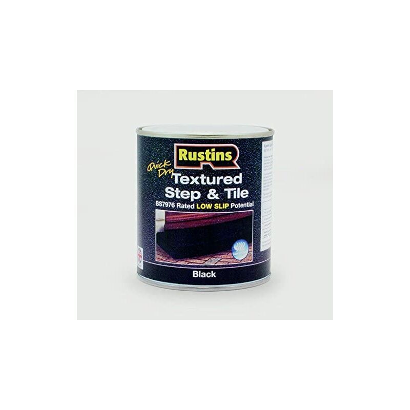 Textured Step & Tile Paint - Black 500ml - Rustins