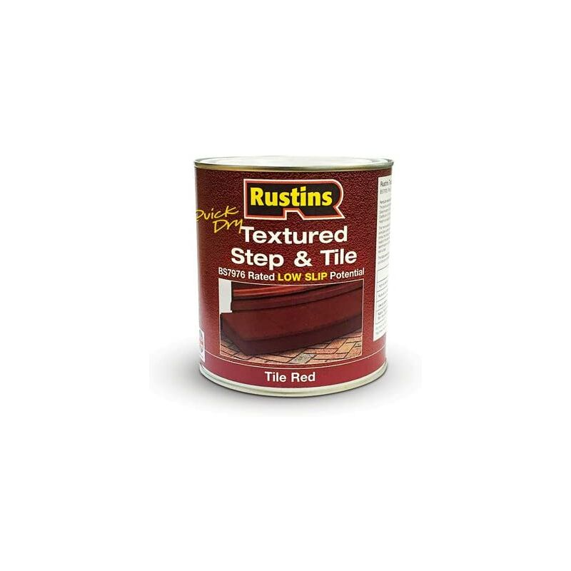 Textured Step & Tile Paint - Red 500ml - Rustins