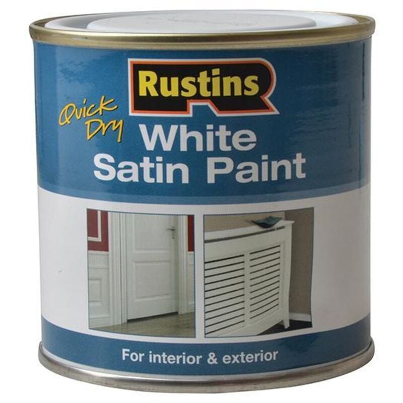 Quick Dry White Satin Paint 250ml RUSWS250