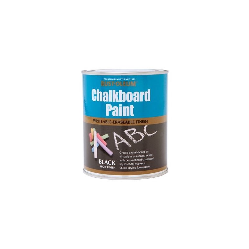 Rust-oleum - Chalkboard Paint - 750ml - Black Matt - Black