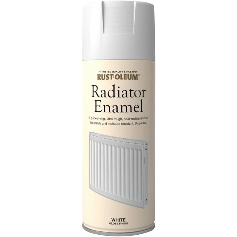 Rust-Oleum Ultra Tough Radiator Enamel Spray Paint White Gloss 400ml