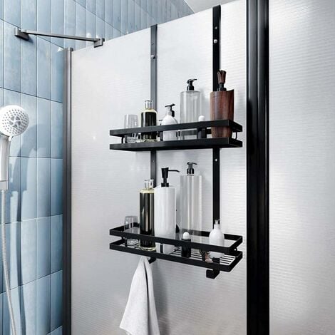 Modern Farmhouse Bathroom Shelf, Black Shower Shelf, Minimalist Bathroom  Accessories, Black Shelves With Railing, Black Shower Caddy VASCA -  UK