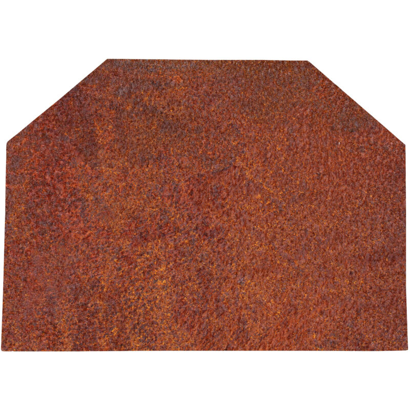 Rusty cast iron fireplace plate L88XD3,5XH64 CM - BISCOTTINI