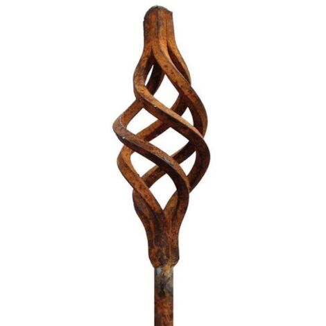 Rusty Metal Spiral Garden Stake - Large - Pack of 2