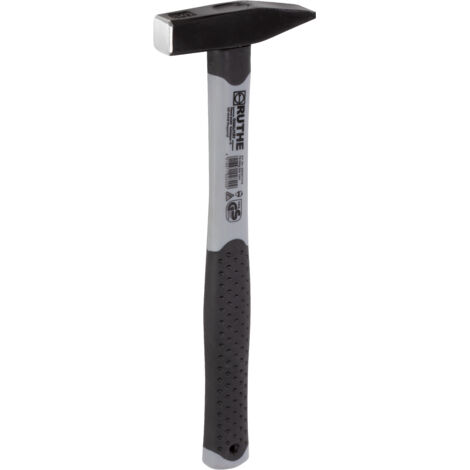 RUTHE Schlosserhammer 500g Deutsche Form mit Fiberglasstiel