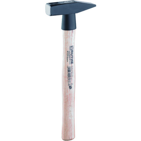RUTHE Schlosserhammer 500g Deutsche Form mit Hickorystiel